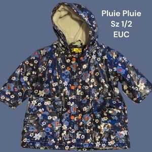 Pluie Pluie Navy Flower Raincoat